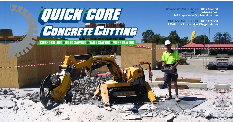 Concrete cutting, Brisbane, Gold Coast, Central Coast, Newcastle